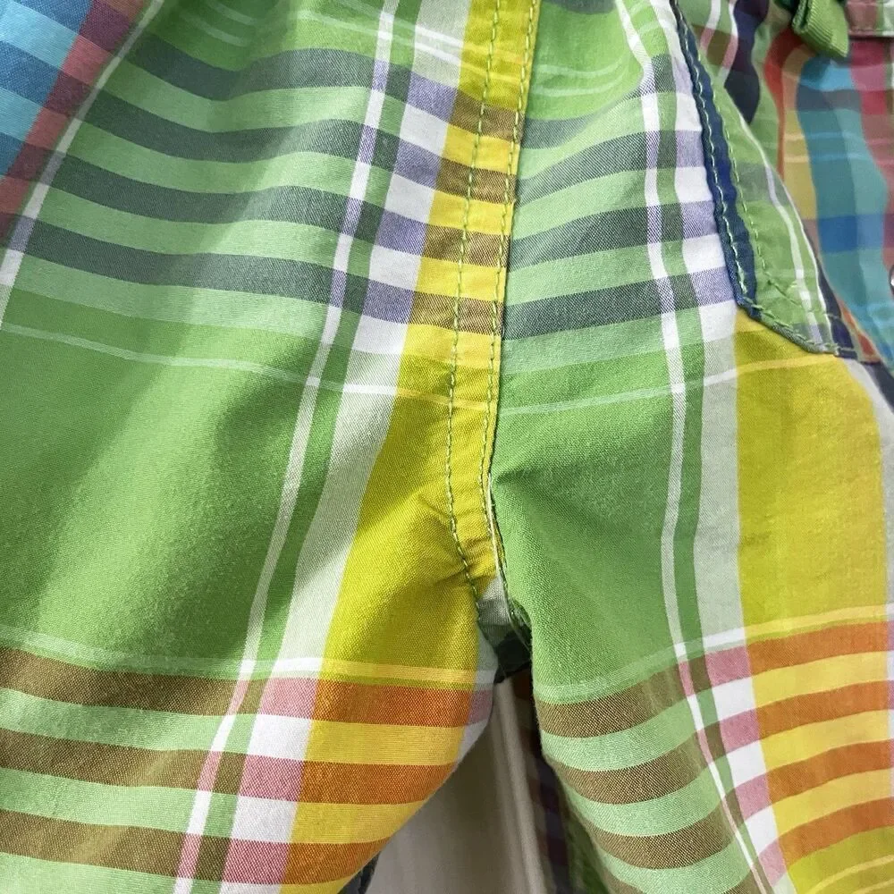 Polo by Ralph Lauren Green Plaid Swim Board Shorts Boys Size 4/4T